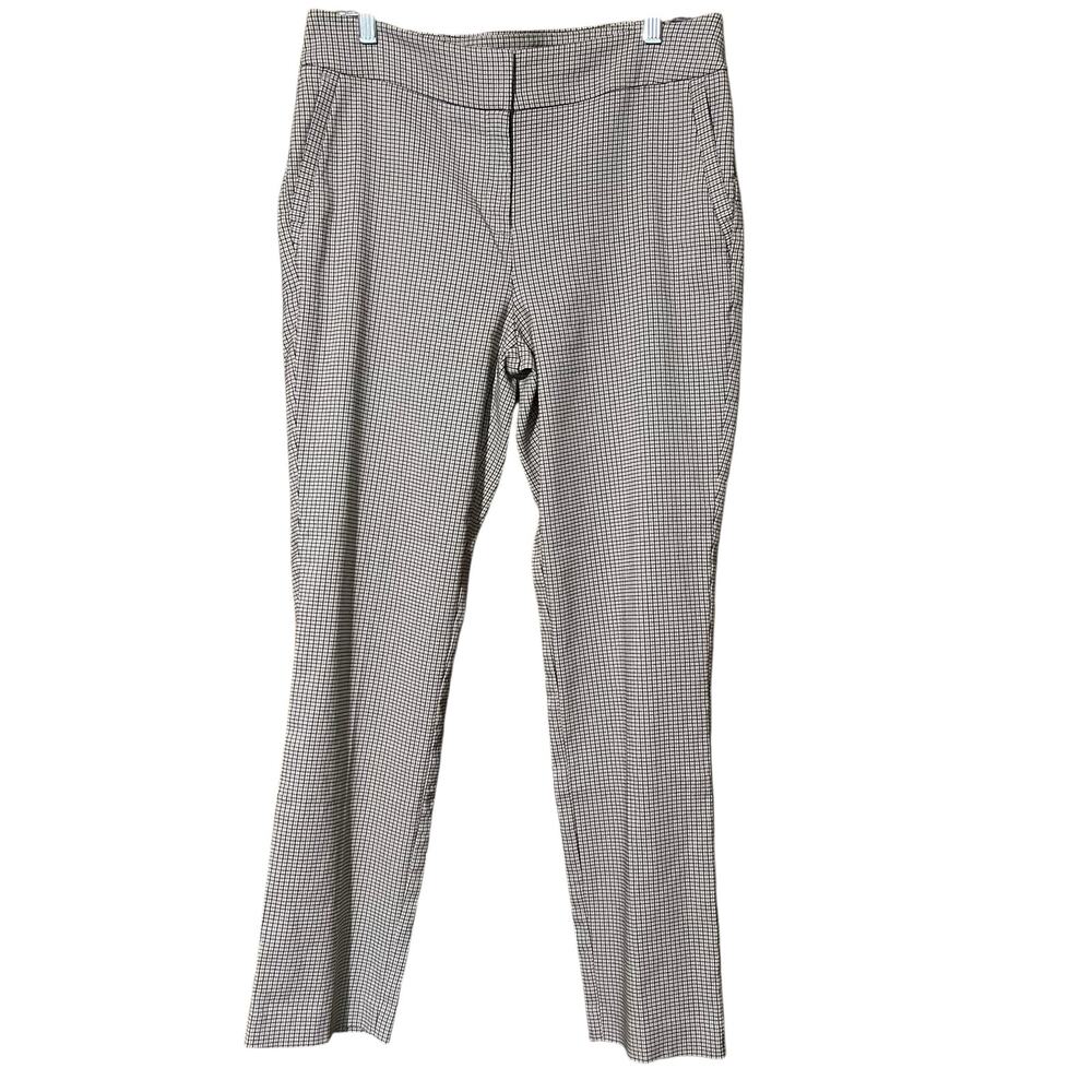 Worthington Womens Houndstooth Pants Brown Academia Heritage Professional 12